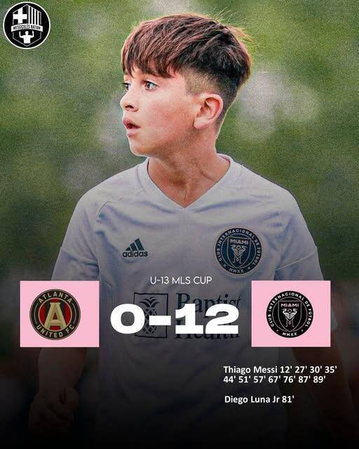  假新聞！梅西兒子U13比賽單場1人轟11球，多家媒體報道后刪除新聞